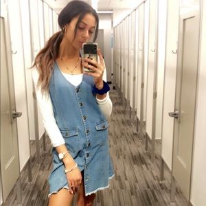 Jean button down dress